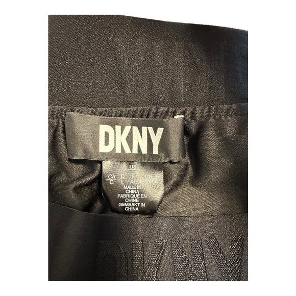 DKNY Animal Print Pleated Pull-On Skirt  - Size Large - Picture 6 of 11